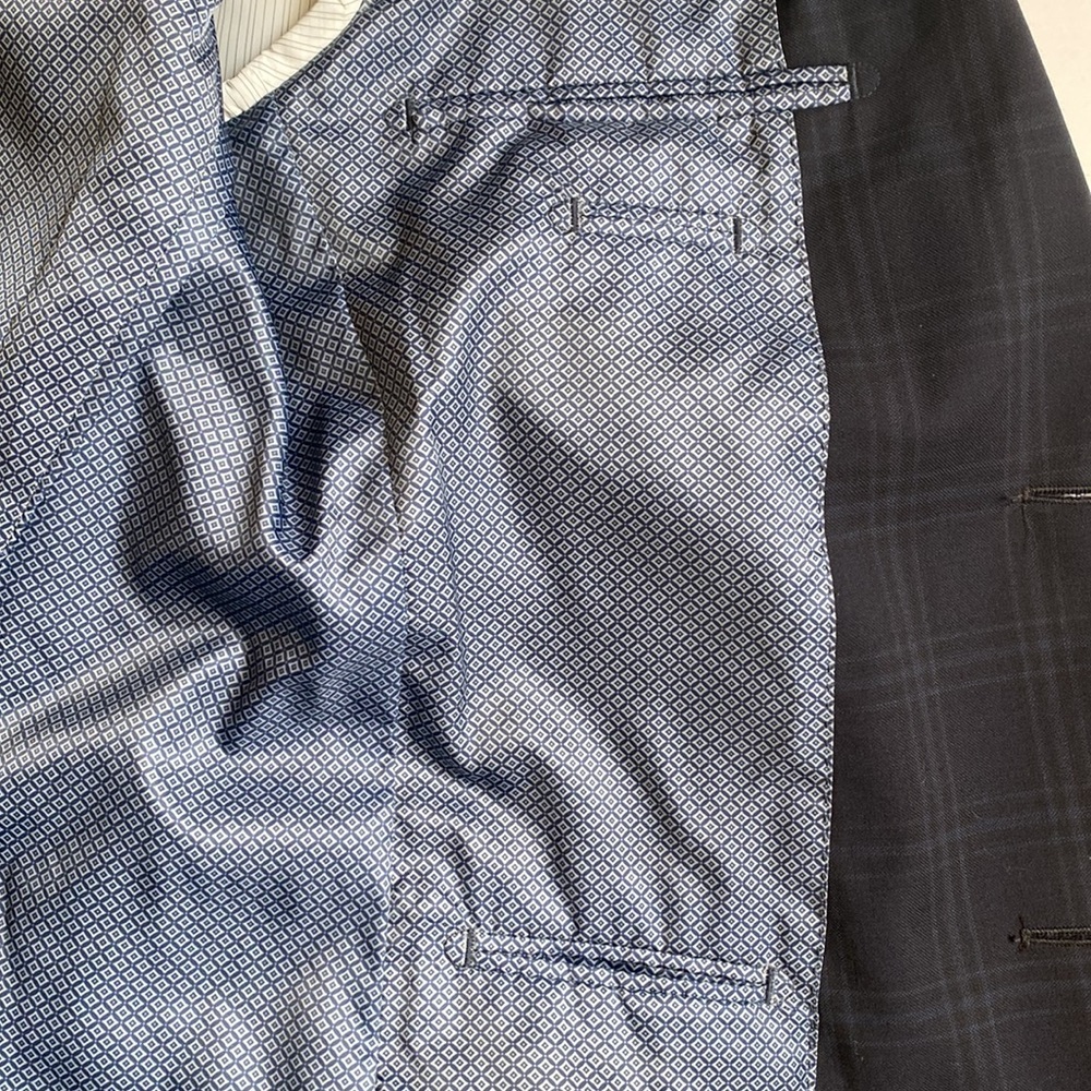 Zanetti Blue Window Pane Suit - Picture 7 of 16
